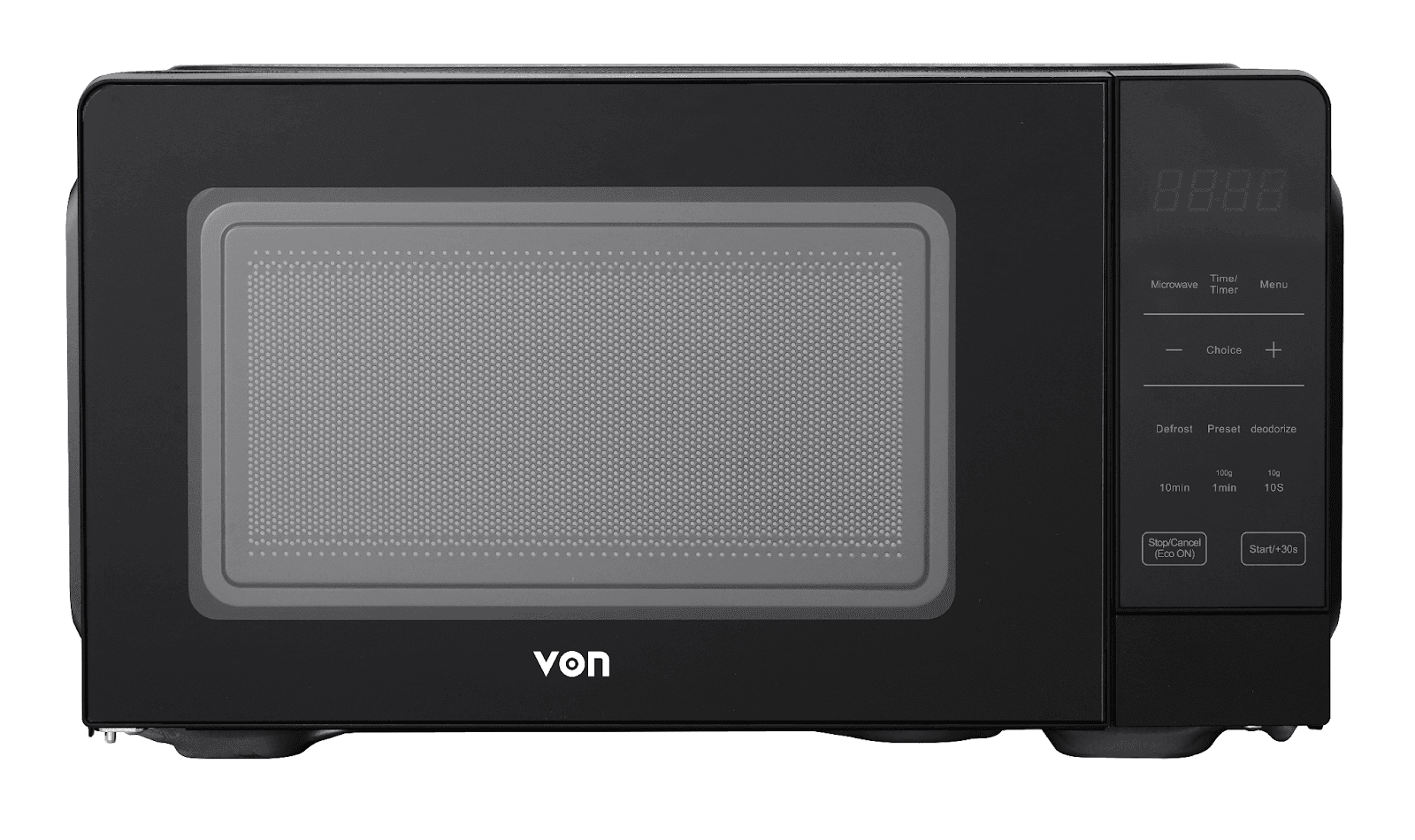 VON VMS-206DGK Digital Solo Microwave Oven - 20L Sand Black