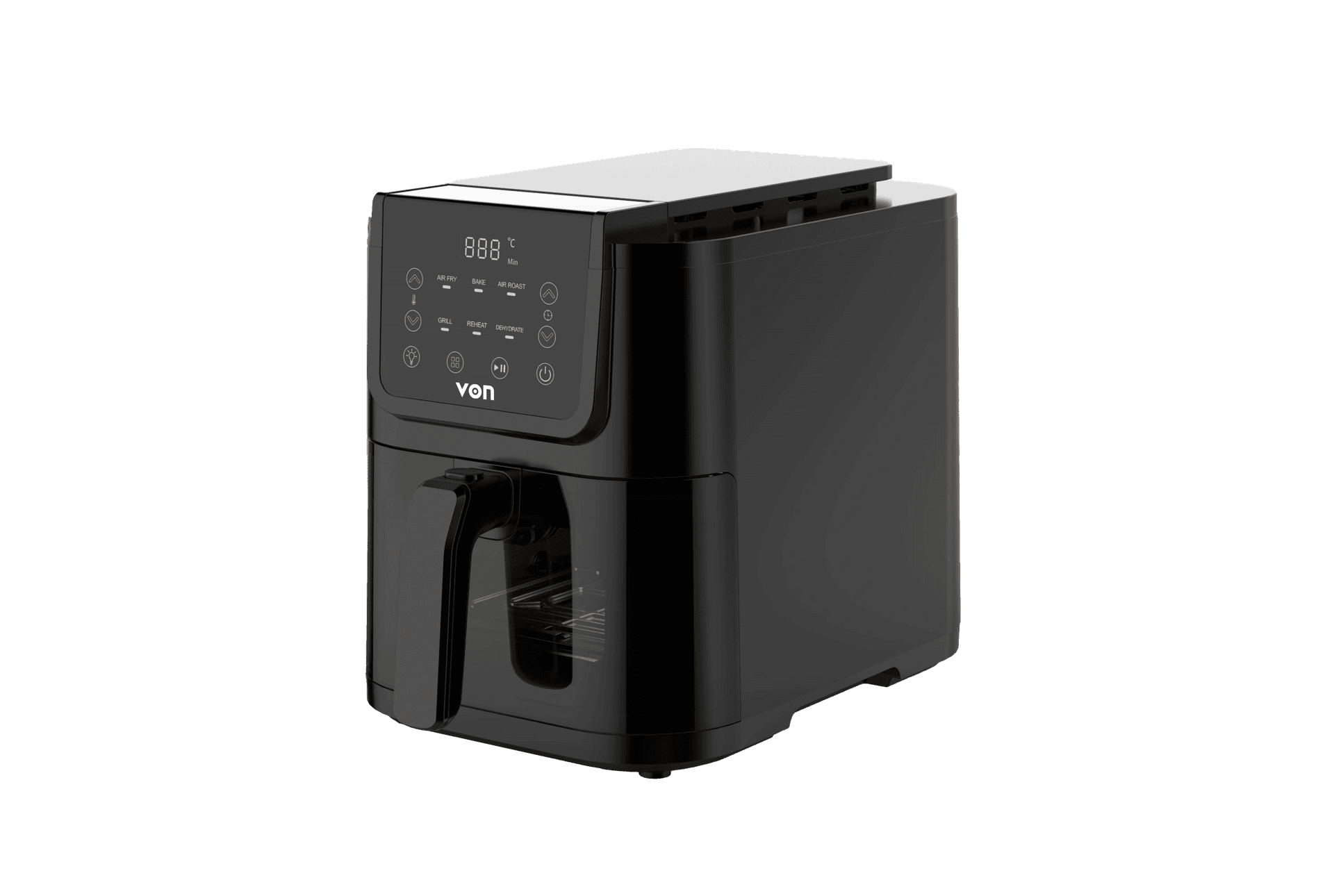VON VAF050DSTK Slim Digital Air Fryer, 5L