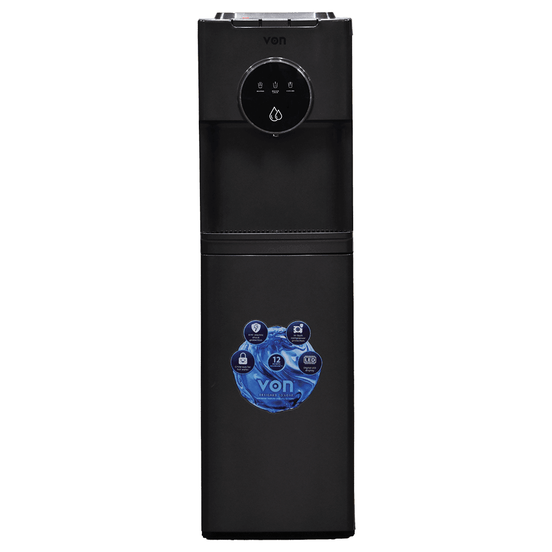 VON VDE-305CLS Bottom Loading Water Dispenser, Free Standing, Electric Cooling – Silver