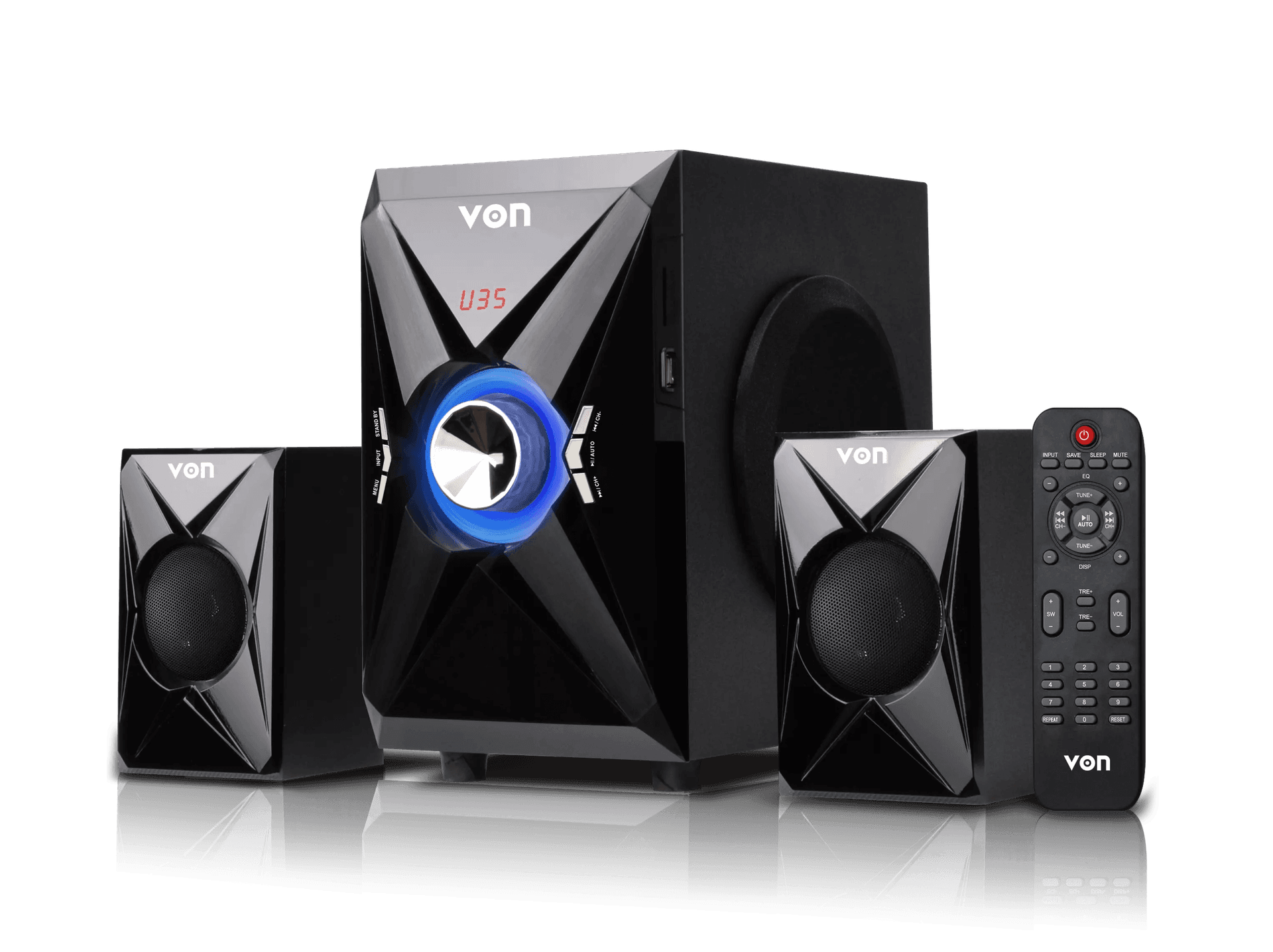 VON 2.1CH VSW0502BEK Subwoofer 50W RMS, Bluetooth