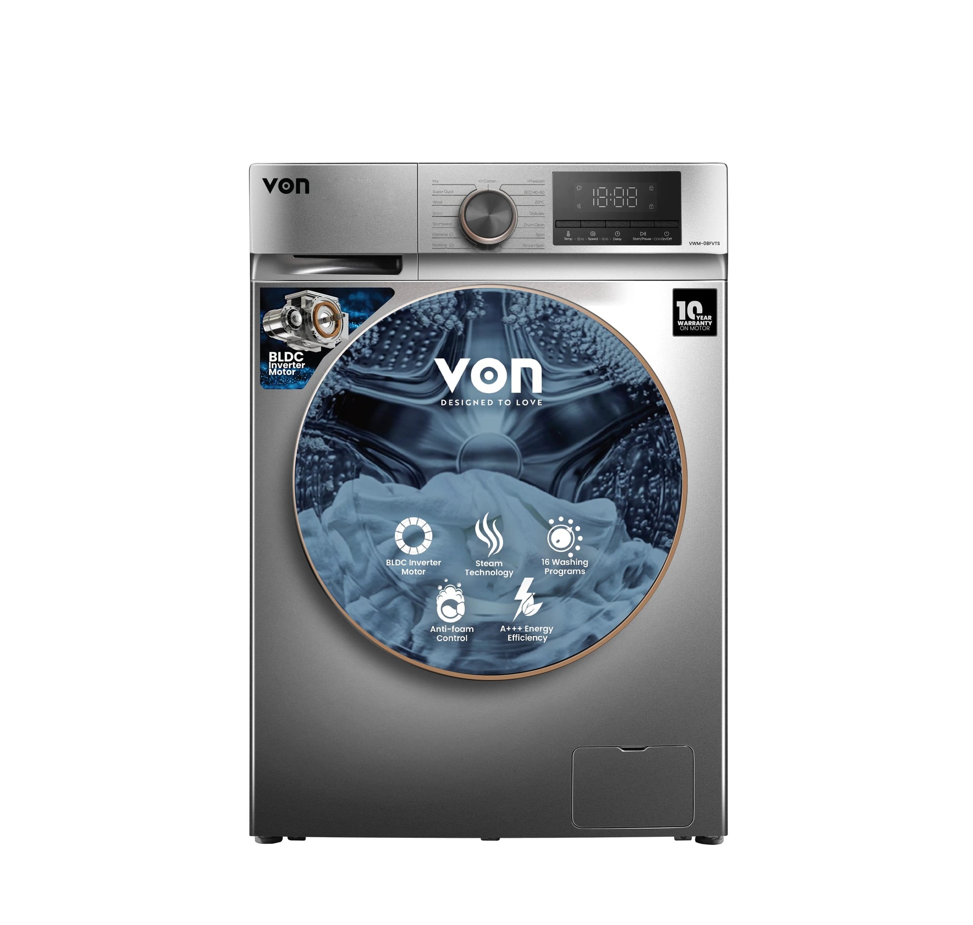 VON VWM-08FVTS Front Load - 8KG
