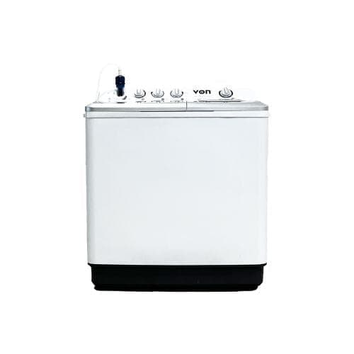 Von VWM-13AHK Twin Tub Washing Machine, White - 13KG