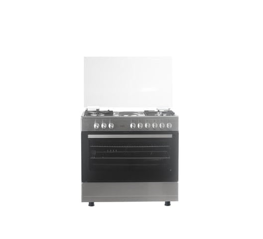 VON VCF964271FSX Freestanding Cooker – 4 Gas + 2 Electric Burners, Cast Iron Pan Support, Flame Failure Device