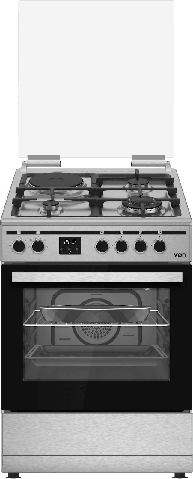 Von VCF663175FSX Freestanding Cooker 3 Gas + 1 Electric - Inox