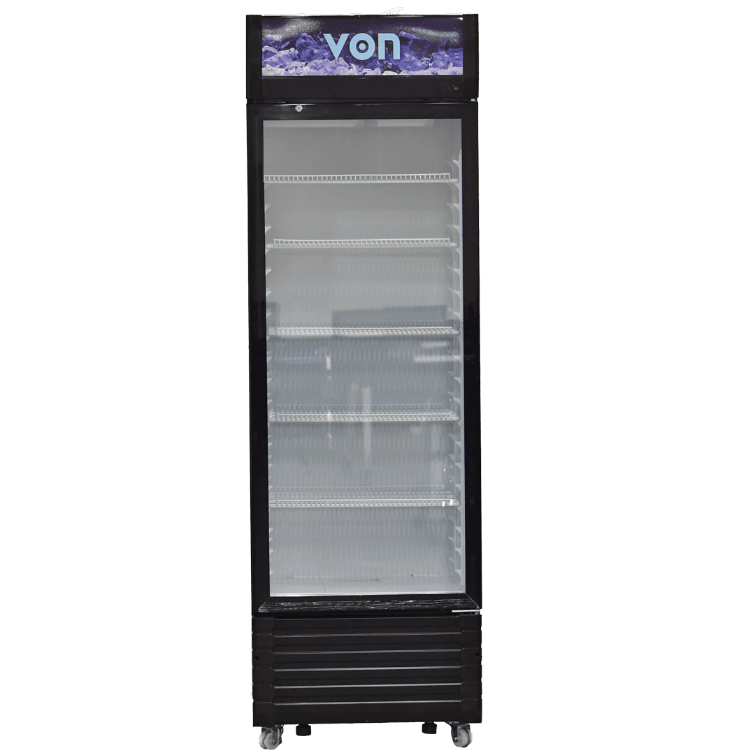 VON VZC38DXK Vertical cooler, 369 Litres - Black