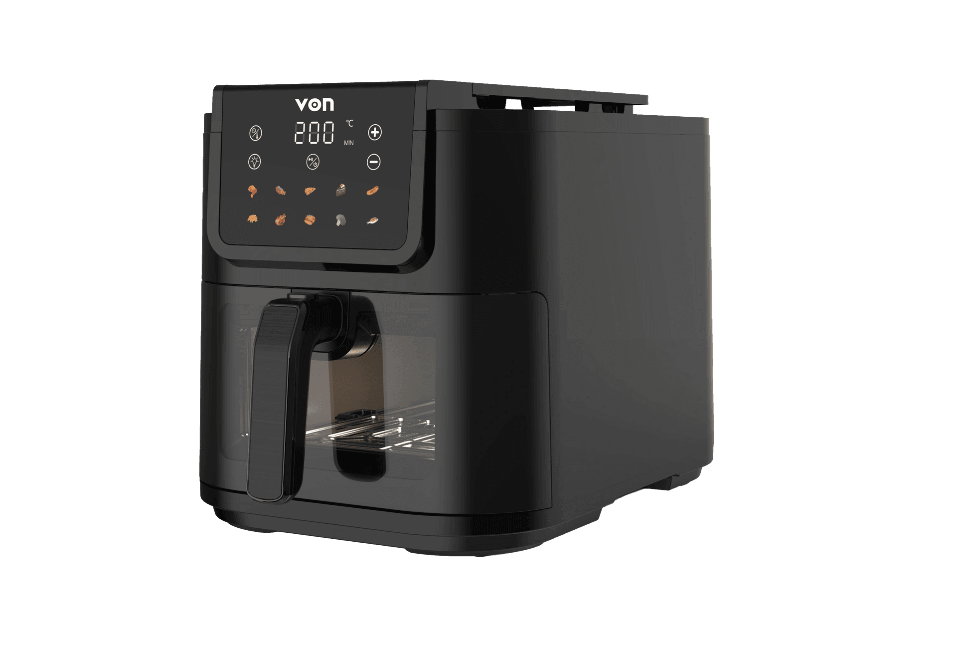 VON VAF080DSTK Slim Digital Air Fryer, 8L