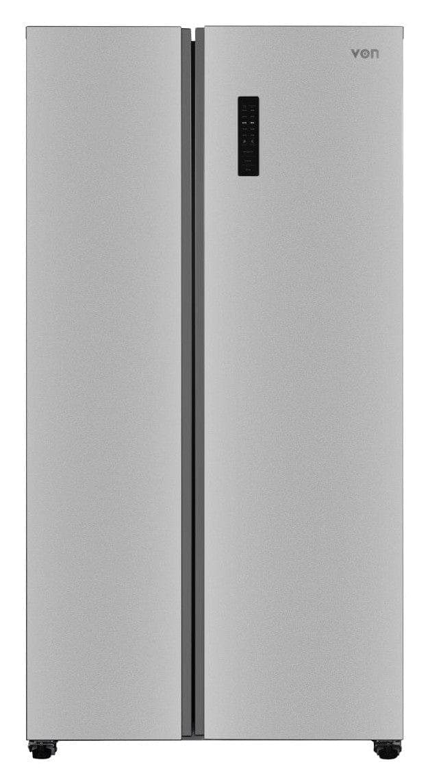 VON VRZ-442NVAX 442L Side-by-Side Inverter Fridge, Silver