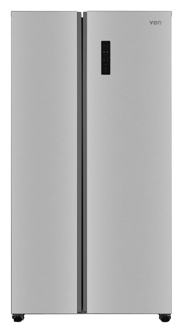 VON VRZ-442NVAX 442L Side-by-Side Inverter Fridge, Silver