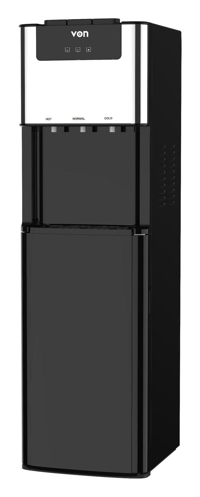 VON VDTC-362CAK Compressor Cooling Water Dispenser, Storage Cabinet - Matt Black