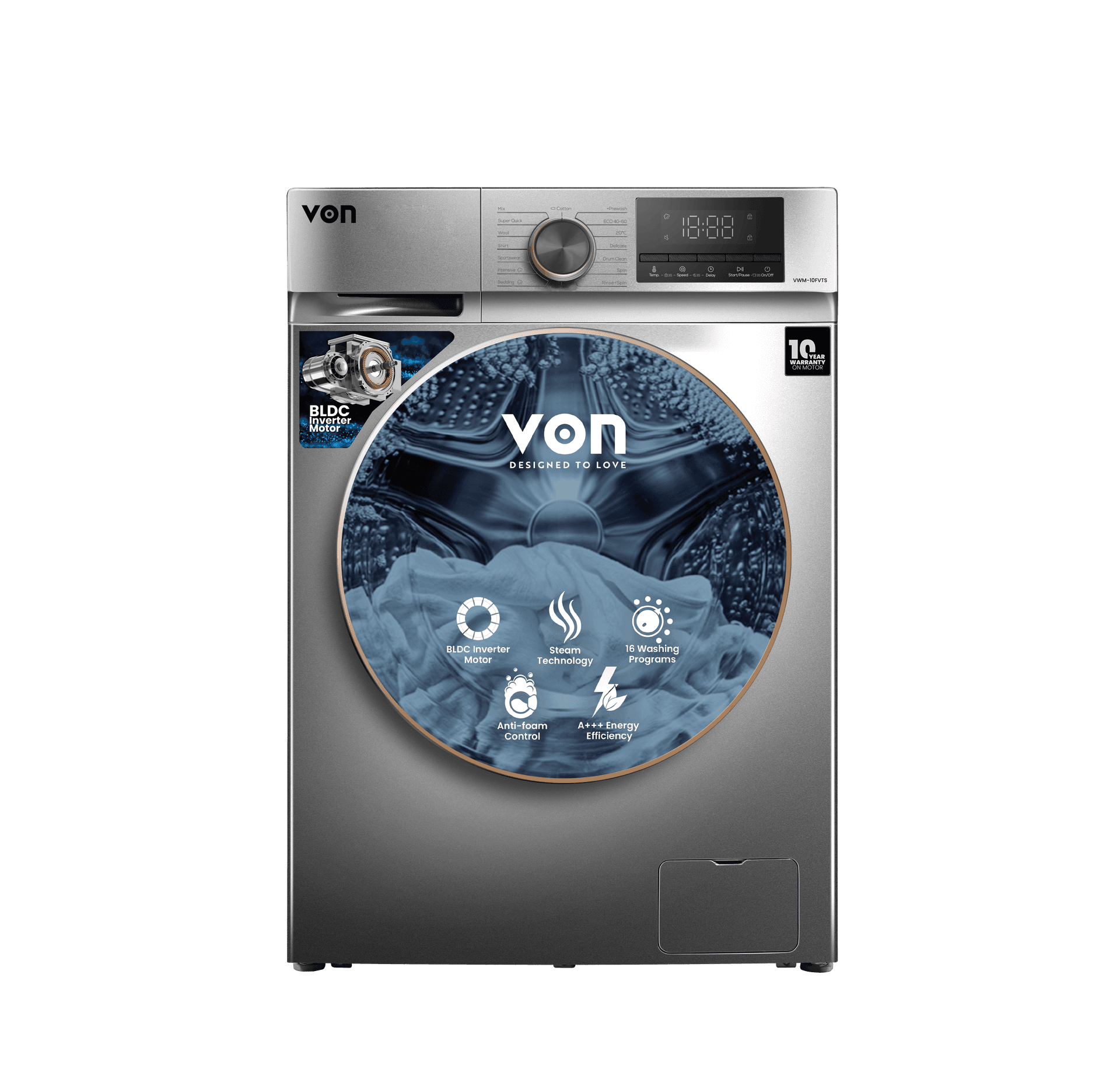 VON VWM-10FVTS Front Load - 10KG