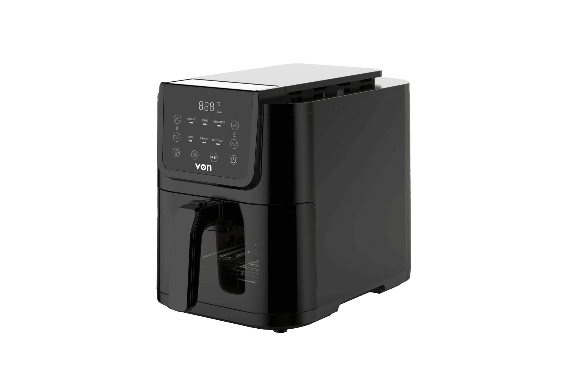 VON VAF050DSTK Slim Digital Air Fryer, 5L