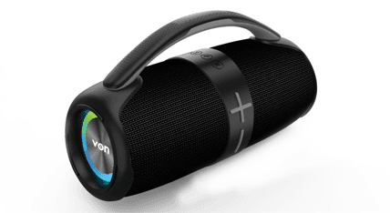 VON VPS40X5LPK 40W Bluetooth Portable Speaker, IPX5, Black.