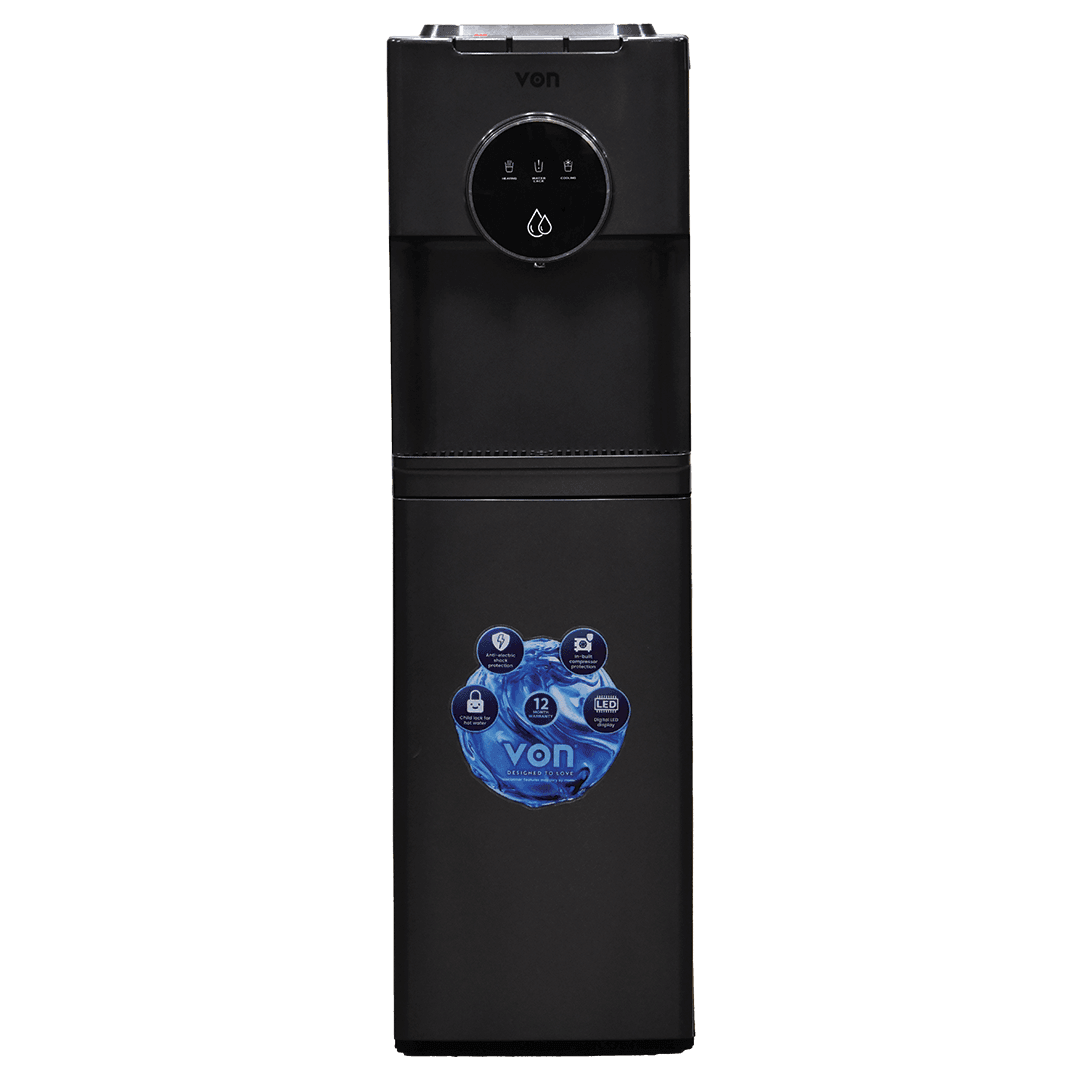 VON VDE-305CLS Bottom Loading Water Dispenser, Free Standing, Electric Cooling – Silver