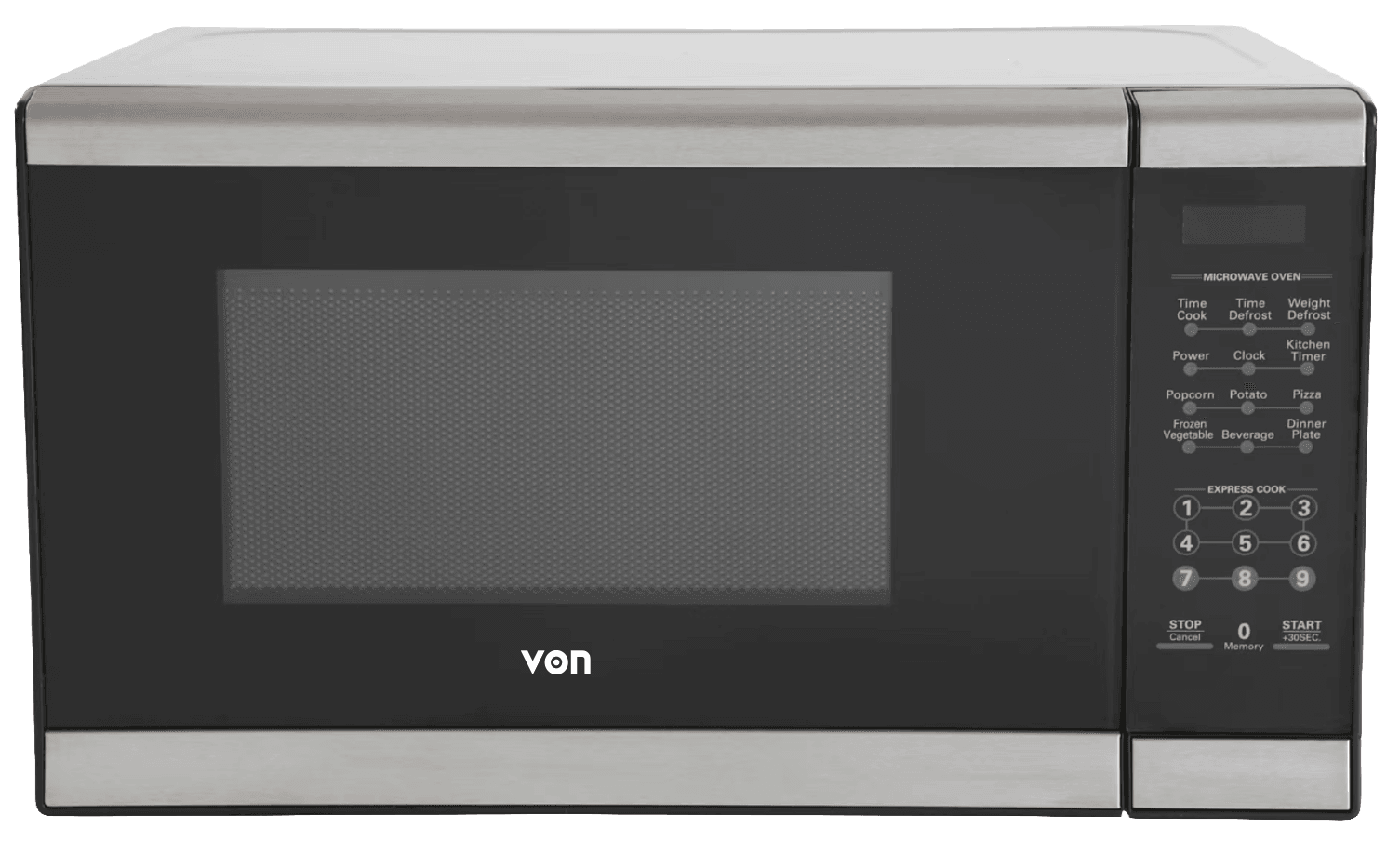 VON VMG-206DMK Digital Grill Microwave Oven - 20L Black