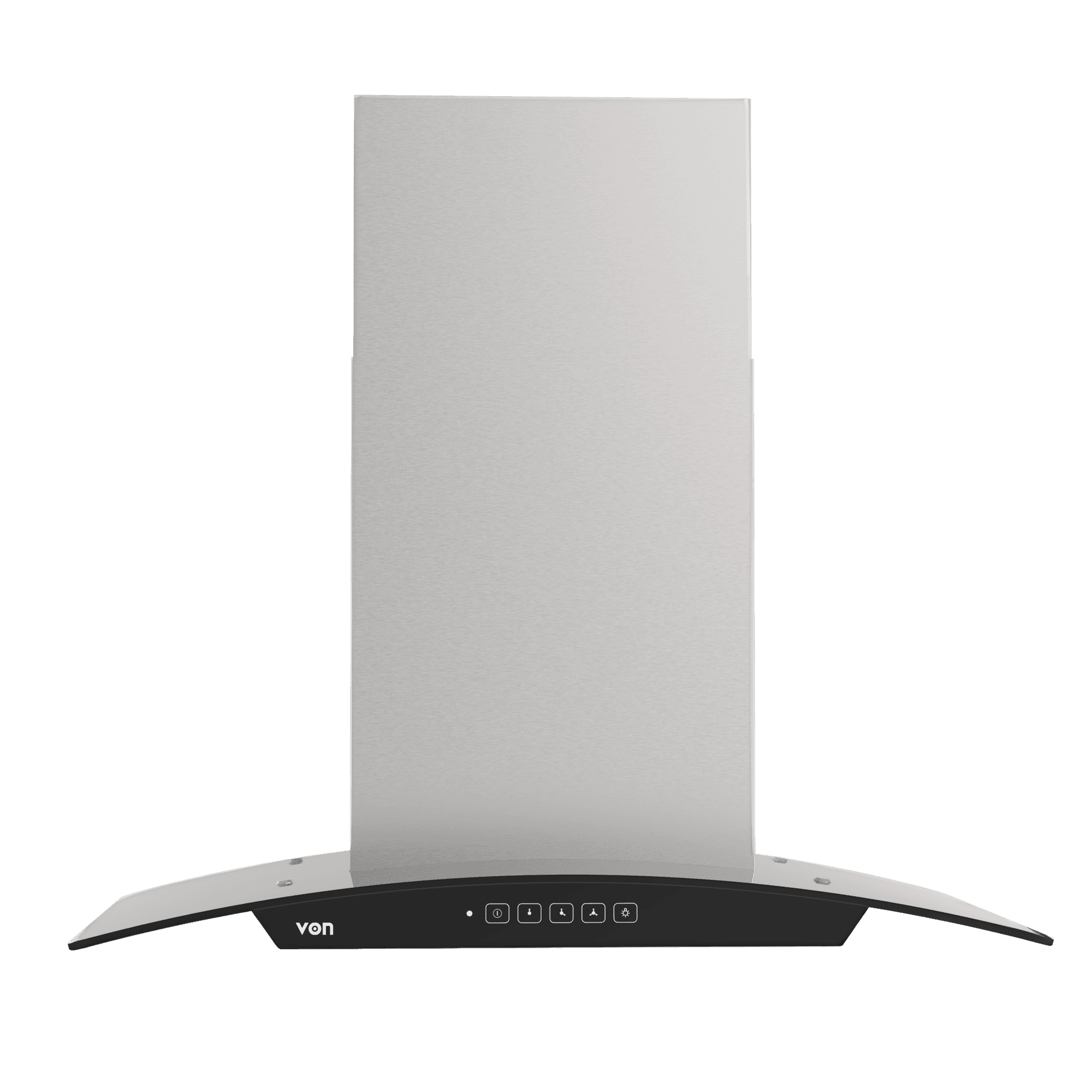 VON VHDWG670RCX Built In Hood Curved Glass 60CM, Stainless Steel