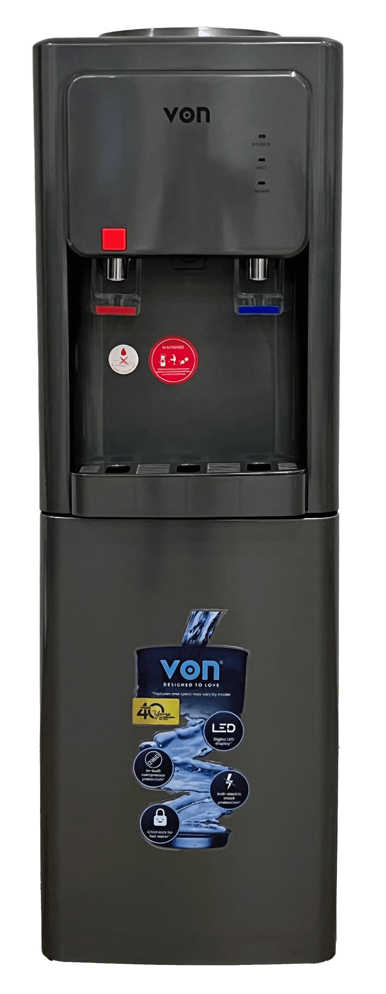 VON VDN-211CLS Hot and Normal Storage Cabinet Water Dispenser