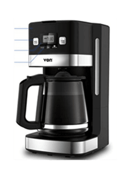 VON VCMD-901DK Drip Coffee Maker - 1500W